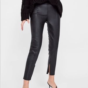 Zara Faux Leather Leggings